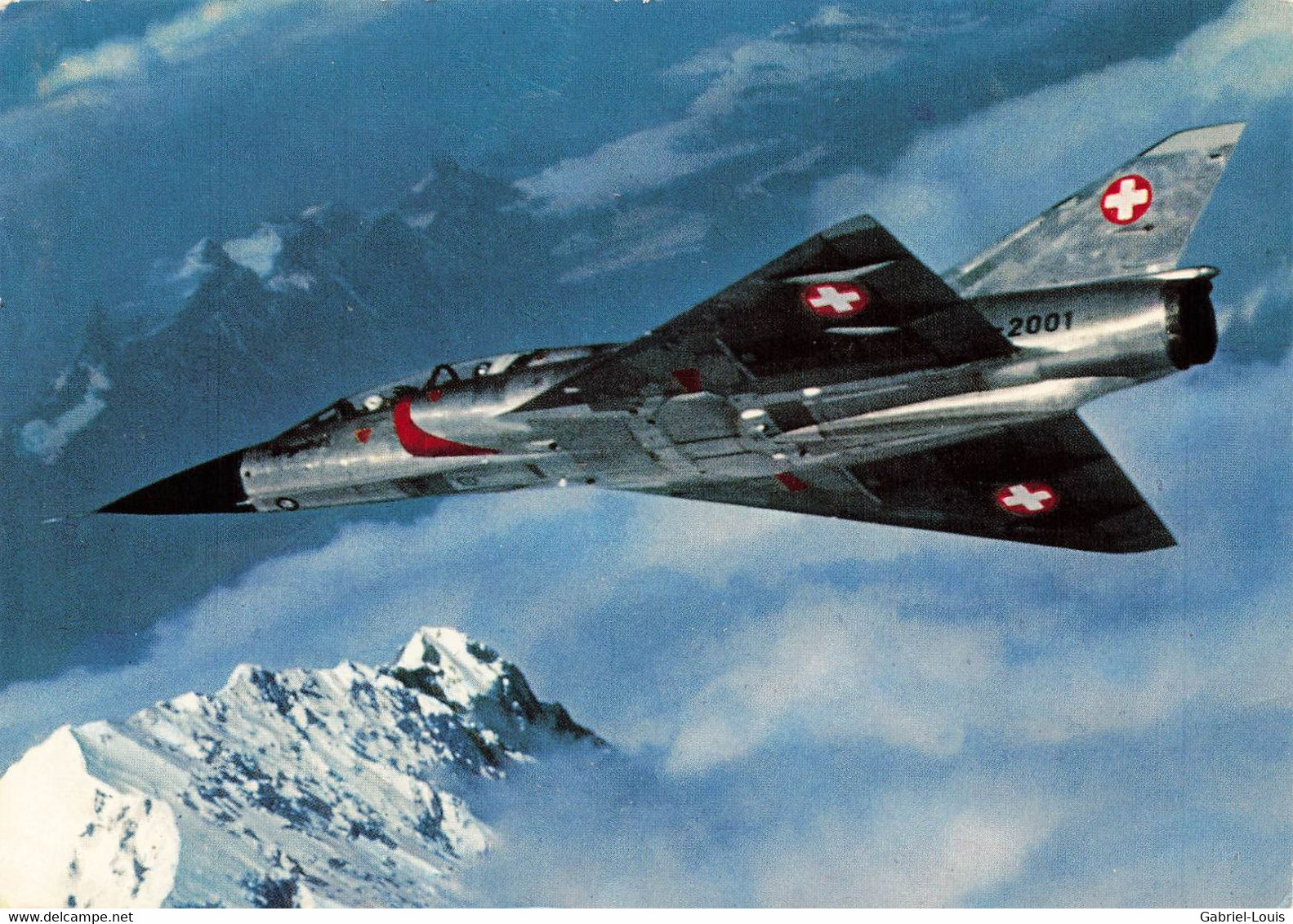 Mirage Avion Militaire Militärflugdienst Forces Aériennes -  Armée Suisse Schweizer Armee Militaria  (10 X 15 Cm) - Andere & Zonder Classificatie