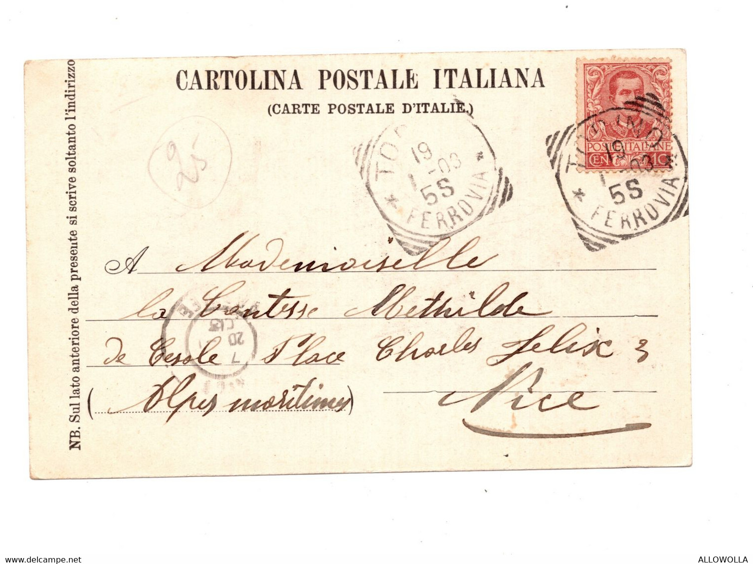 14863 " TORINO-RIVA DEL PO COL PONTE DI FERRO ED IL MONTE DEI CAPUCCINI " ANIMATA-VERA FOTO-CART. POST.SPED.1903 - Fiume Po