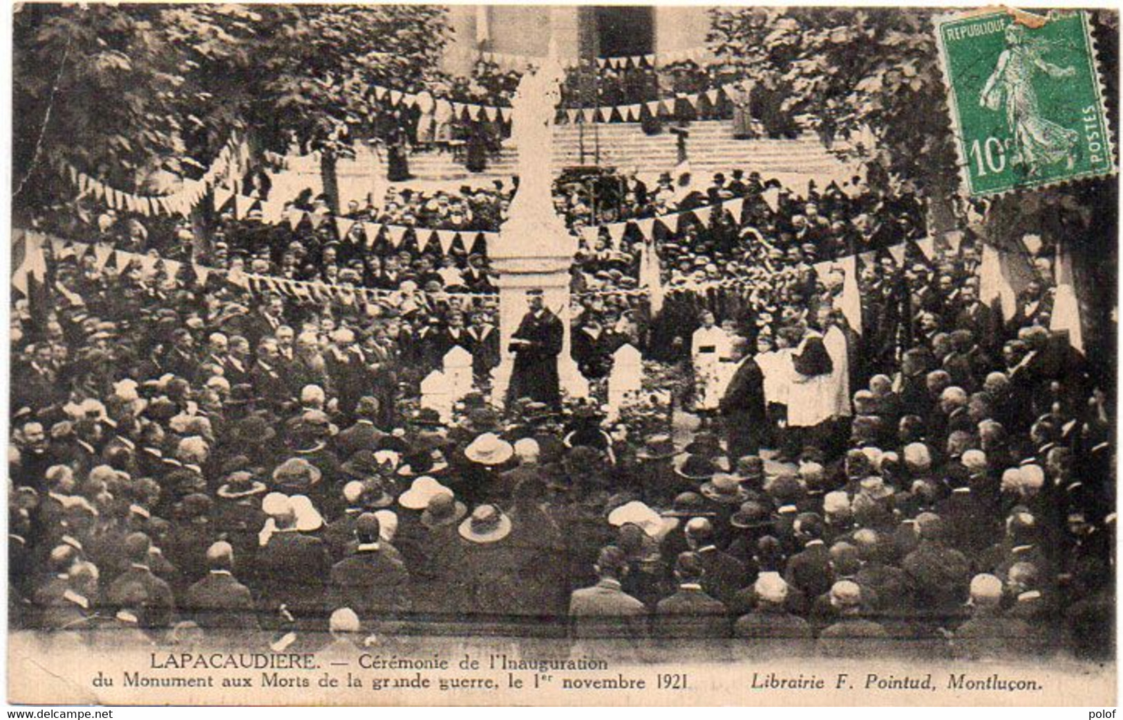 LAPACAUDIERE - Cérémonie De L' Inauguration Du Monument Aux Morts Le 1° Novembre 1921 (122476) - La Pacaudiere