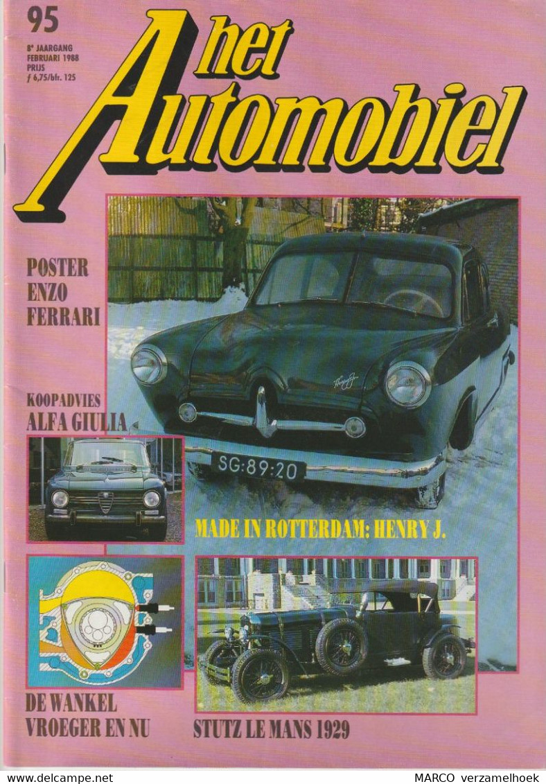 Het AUTOMOBIEL 95 1988: Ferrari-alfa Romeo-stutz-henrie J. - Auto/Motorrad
