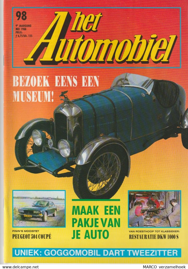 Het AUTOMOBIEL 98 1988: Peugeot-goggomobil-bentley-DKW - Auto/moto