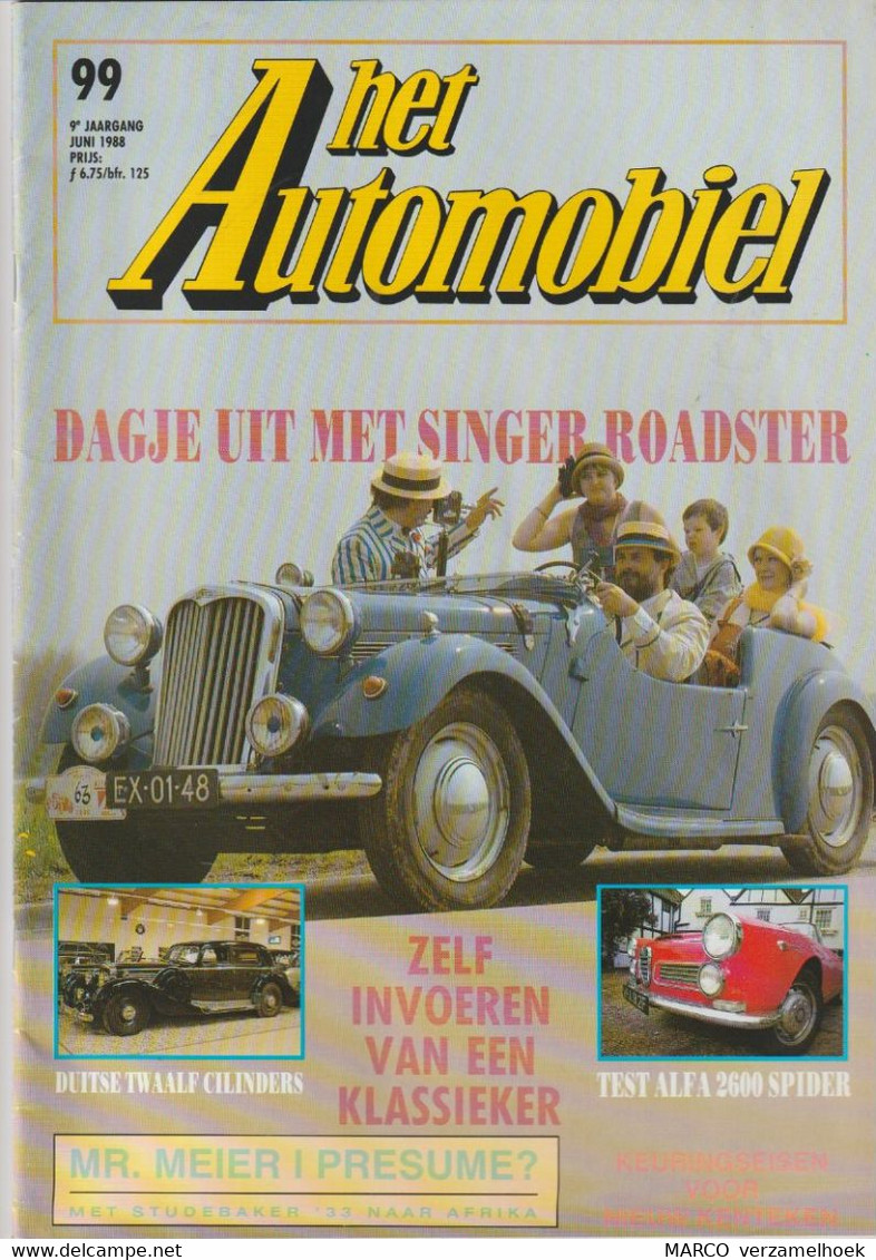 Het AUTOMOBIEL 99 1988: Alfa Romeo-circuit Zandvoort-ferrari-singer-maybach - Auto/Motorrad