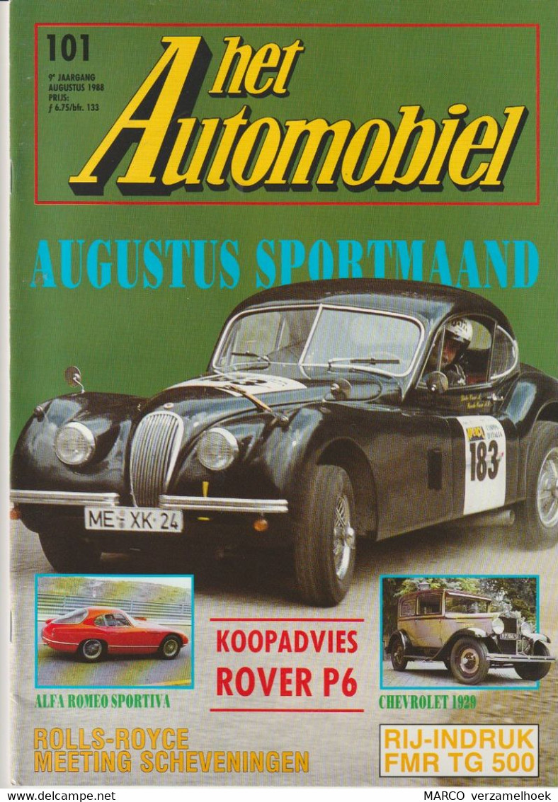 Het AUTOMOBIEL 101 1988: Alfa Romeo-chevrolet-rover-rolls Royce-mille Miblia-FMR - Auto/moto