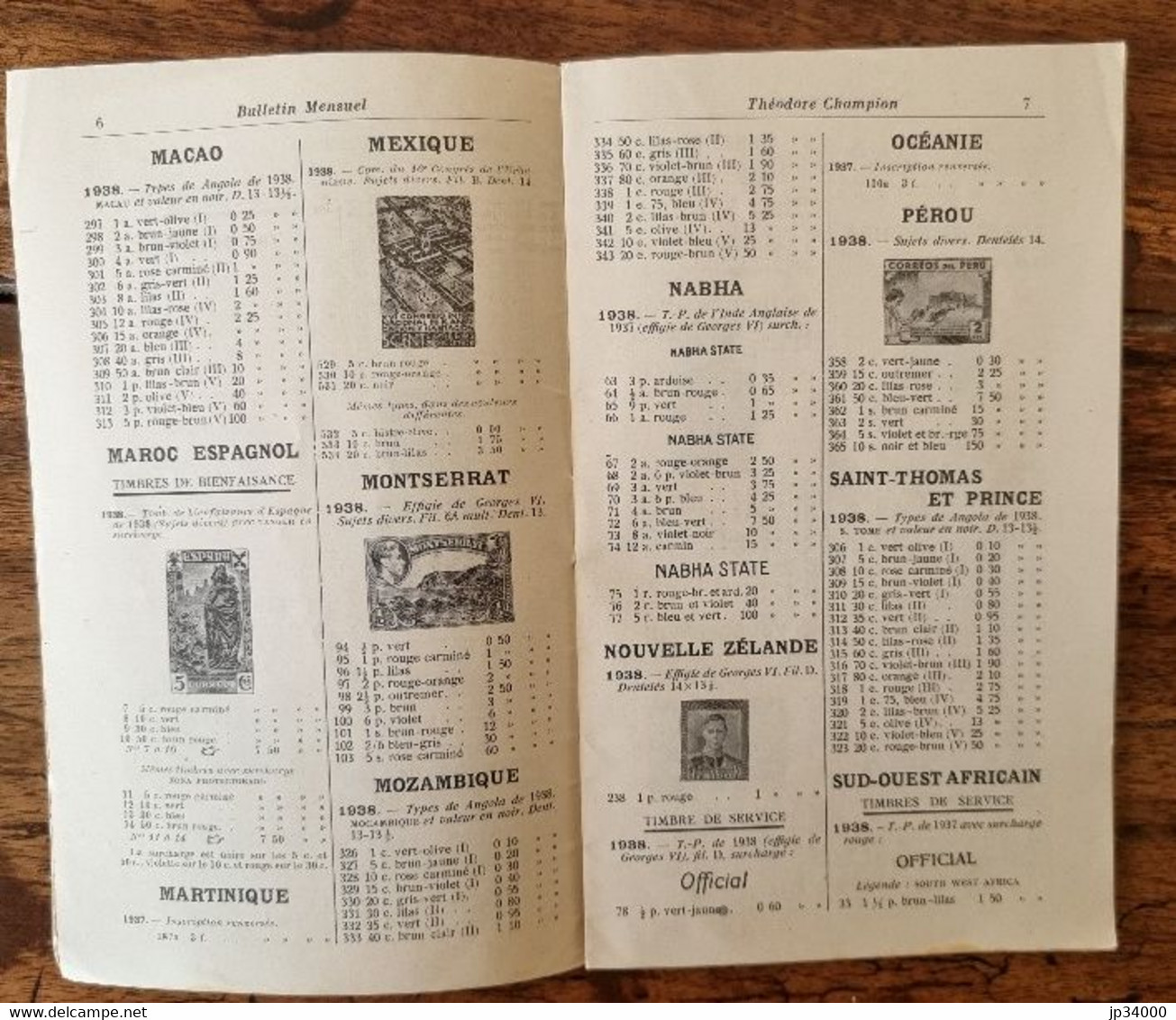 BULLETIN MENSUEL De La Maison Theodore Champion 13 Rue Drouot. 25 Aout 1938 (N°424) - Cataloghi Di Case D'aste