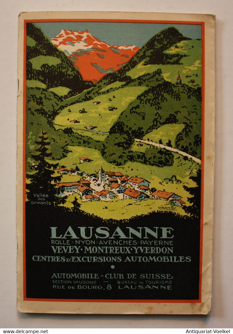 Lausanne. Rolle Nyon Avenches Payerne Vevey Montreux Yverdon Centres D Excursions Automobiles. Automobile Club - Maps Of The World