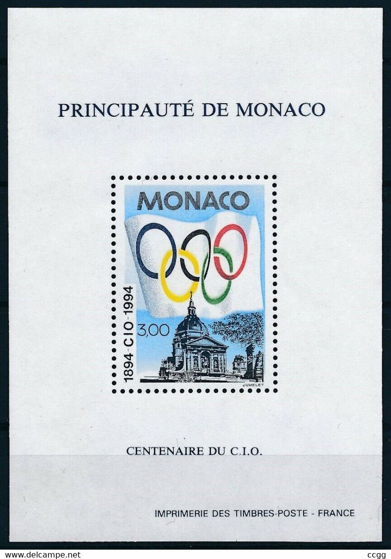 Olympische Spelen  1994 , Monaco - Blok  Postfris - Other & Unclassified