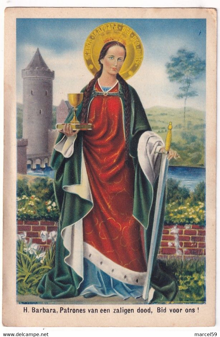 Holy Card Image Pieuse Saint Barbara Belgian Holy Card Antwerp SANTINI - Imágenes Religiosas