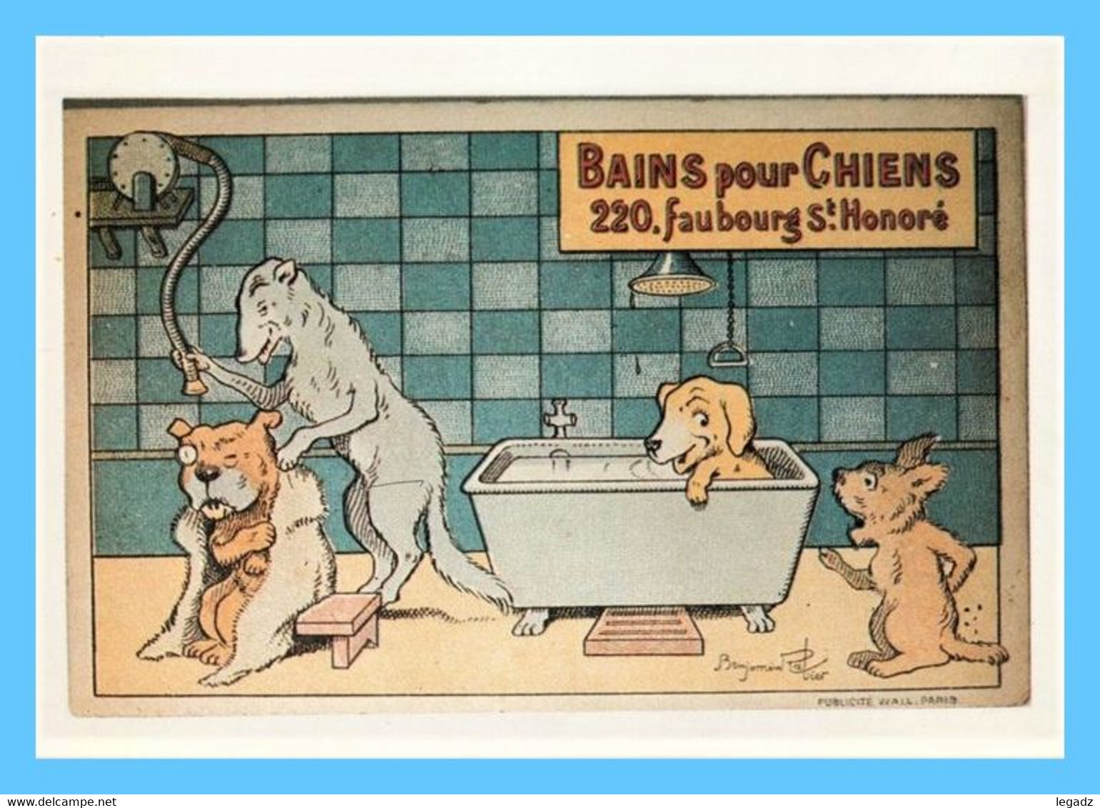 CPM Illustration - Musée De La Seita - Rabier - Reproduction 10,5x15 - Bains Pour Chiens - Rabier, B.