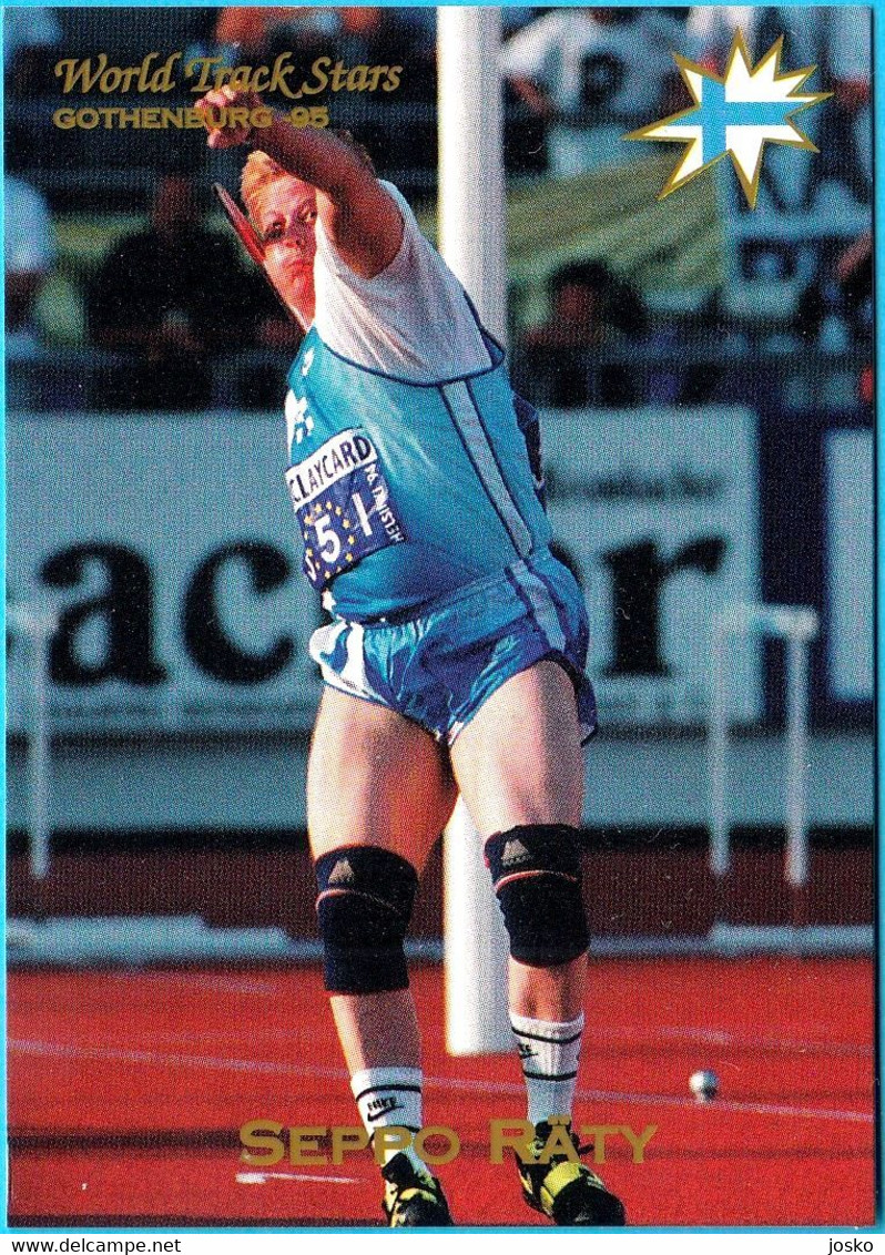 SEPPO RATY Finland (Javelin) - 1995 WORLD CHAMPIONSHIPS IN ATHLETICS - Old Trading Card * Athletisme Atletica Athletik - Trading-Karten