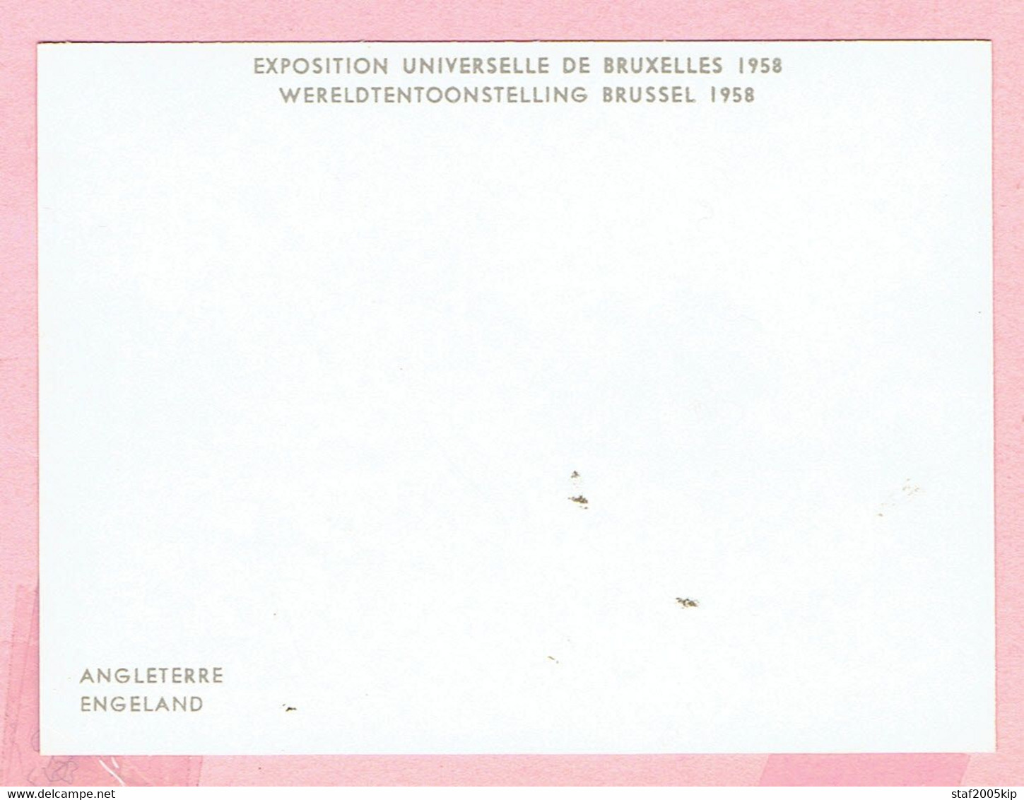 Chromo Wereldtentoonstelling Brussel 1958 - (7,5 Cm X 9,8 Cm) - ENGELAND - ANGLETERRE - Collections