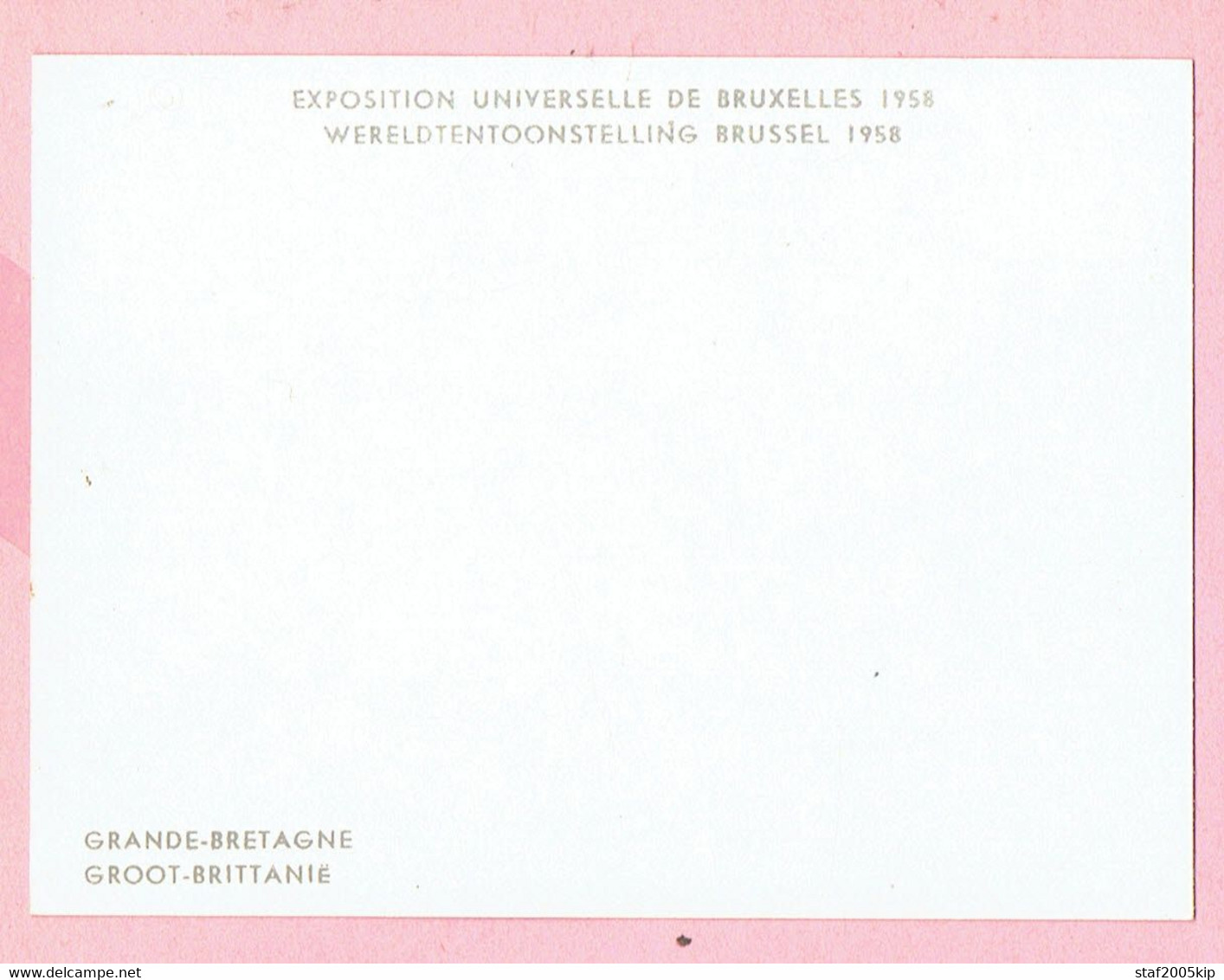 Chromo Wereldtentoonstelling Brussel 1958 - (7,5 Cm X 9,8 Cm) - Groot Brittanië - Grande Bretagne - Collections