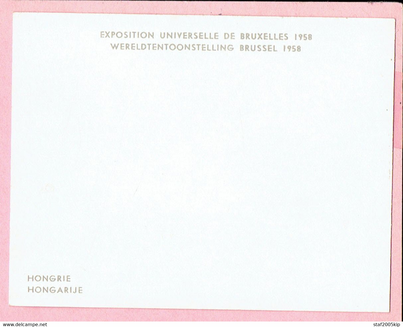 Chromo Wereldtentoonstelling Brussel 1958 - (7,5 Cm X 9,8 Cm) - Hongarije I - Hongrie I - Collections