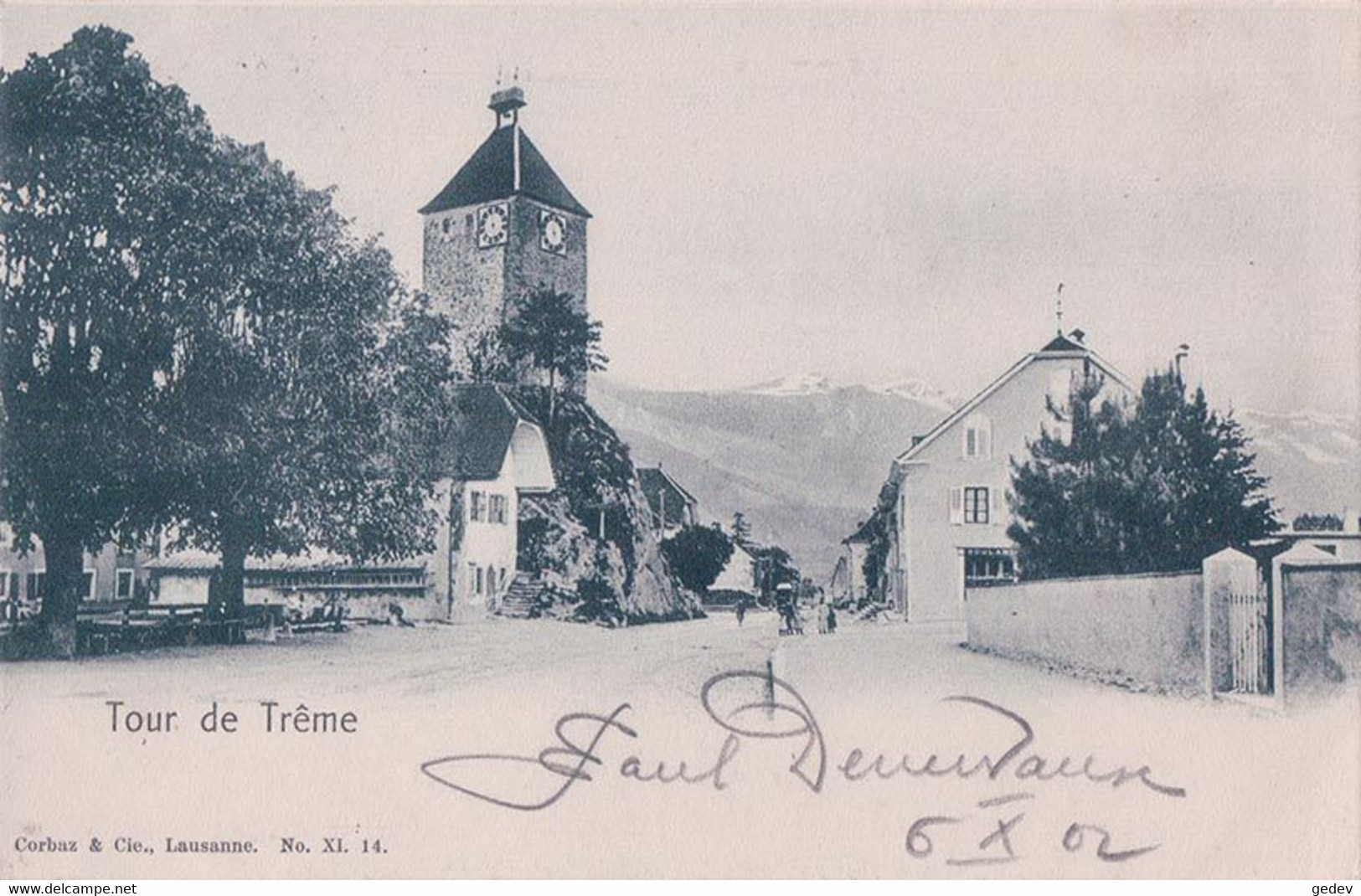 Tour De Trême FR, Une Rue Animée (6.10.1902) - La Tour-de-Trême
