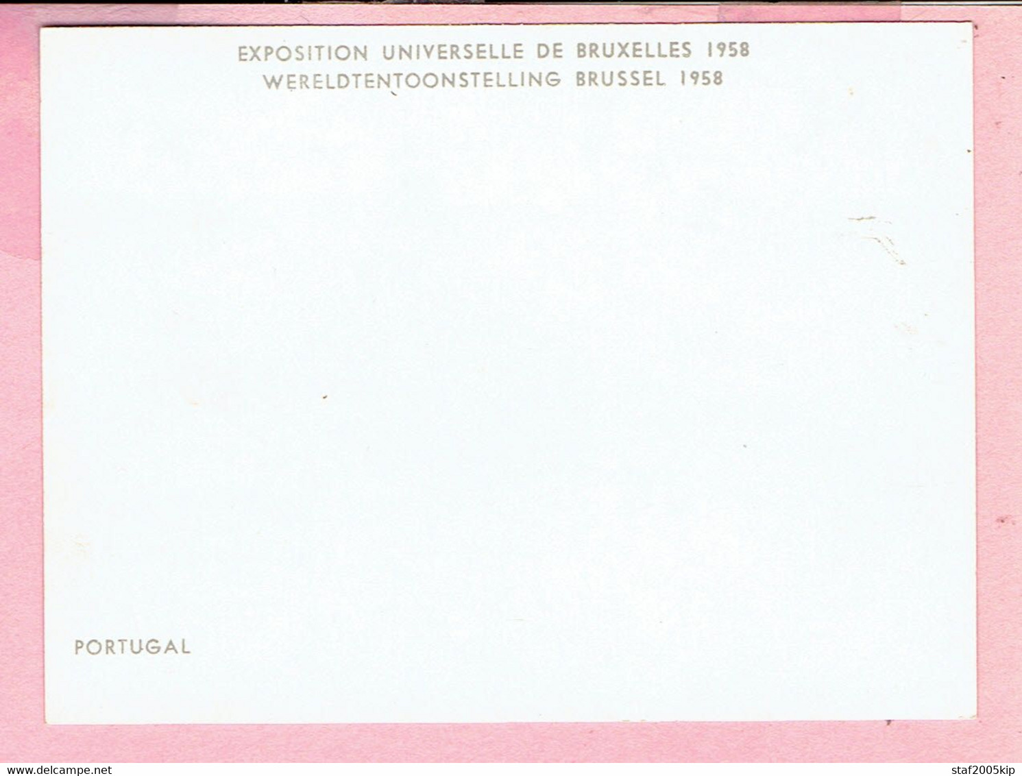 Chromo Wereldtentoonstelling Brussel 1958 - (7,5 Cm X 9,8 Cm) - PORTUGAL - Collections