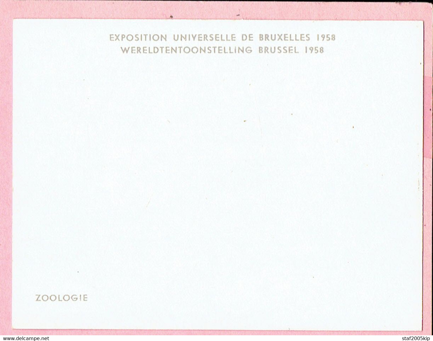 Chromo Wereldtentoonstelling Brussel 1958 - (7,5 Cm X 9,8 Cm) - ZOOLOGIE - Collections