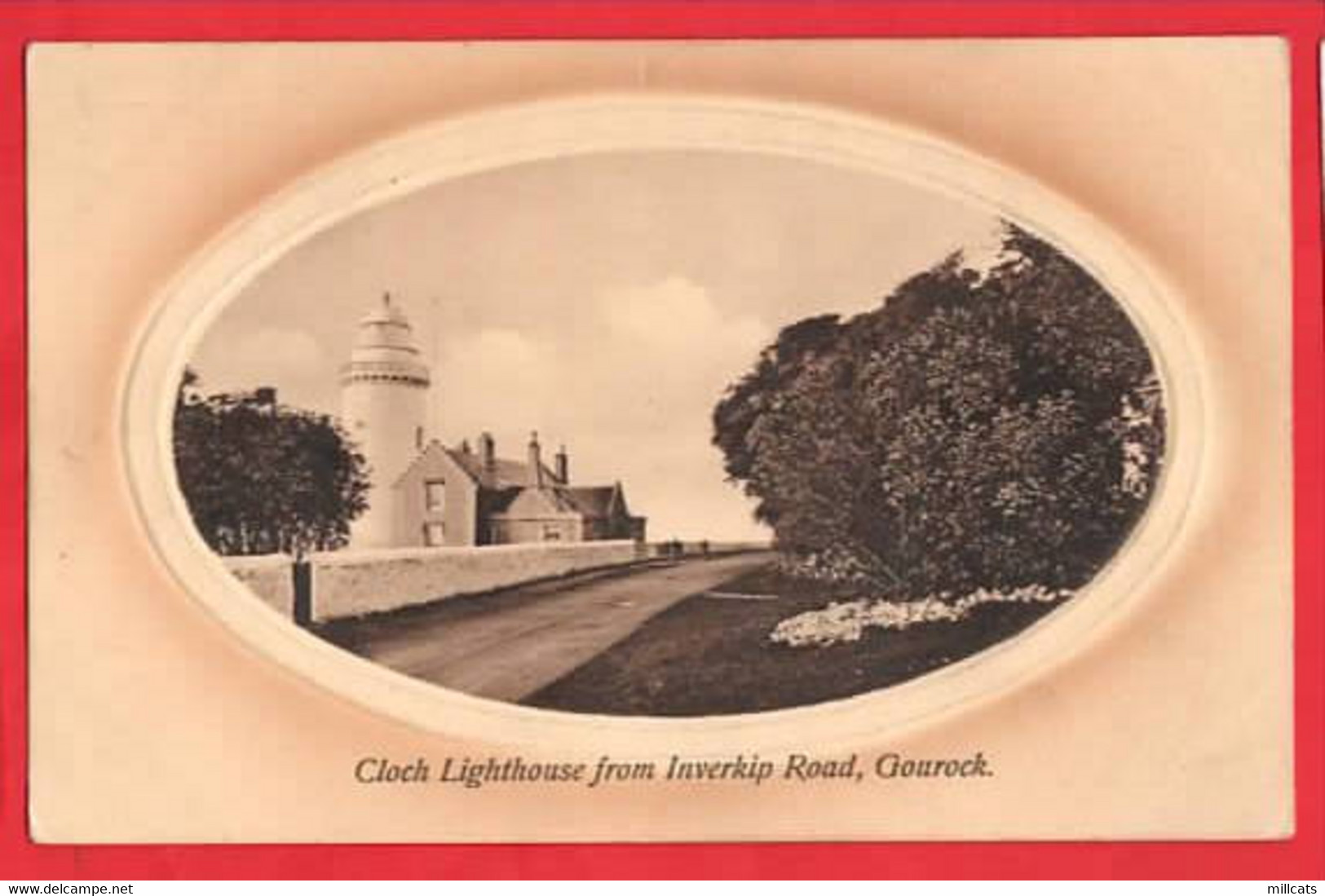 UK SCOTLAND RENFREWSHIRE   GOUROCK   CLOCH LIGHTHOUSE   OVAL VIEW  Pu 1911 - Renfrewshire