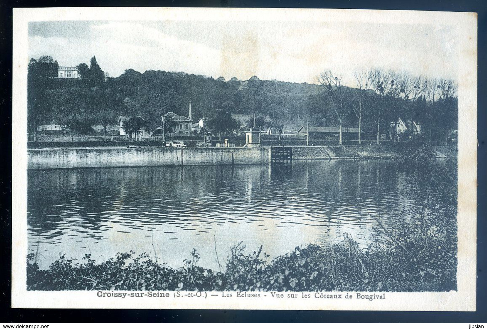 Cpa Du 78  Croissy Sur Seine -- Les écluses -- Vue Sur Les Coteaux De Bougival   JA22-26 - Croissy-sur-Seine