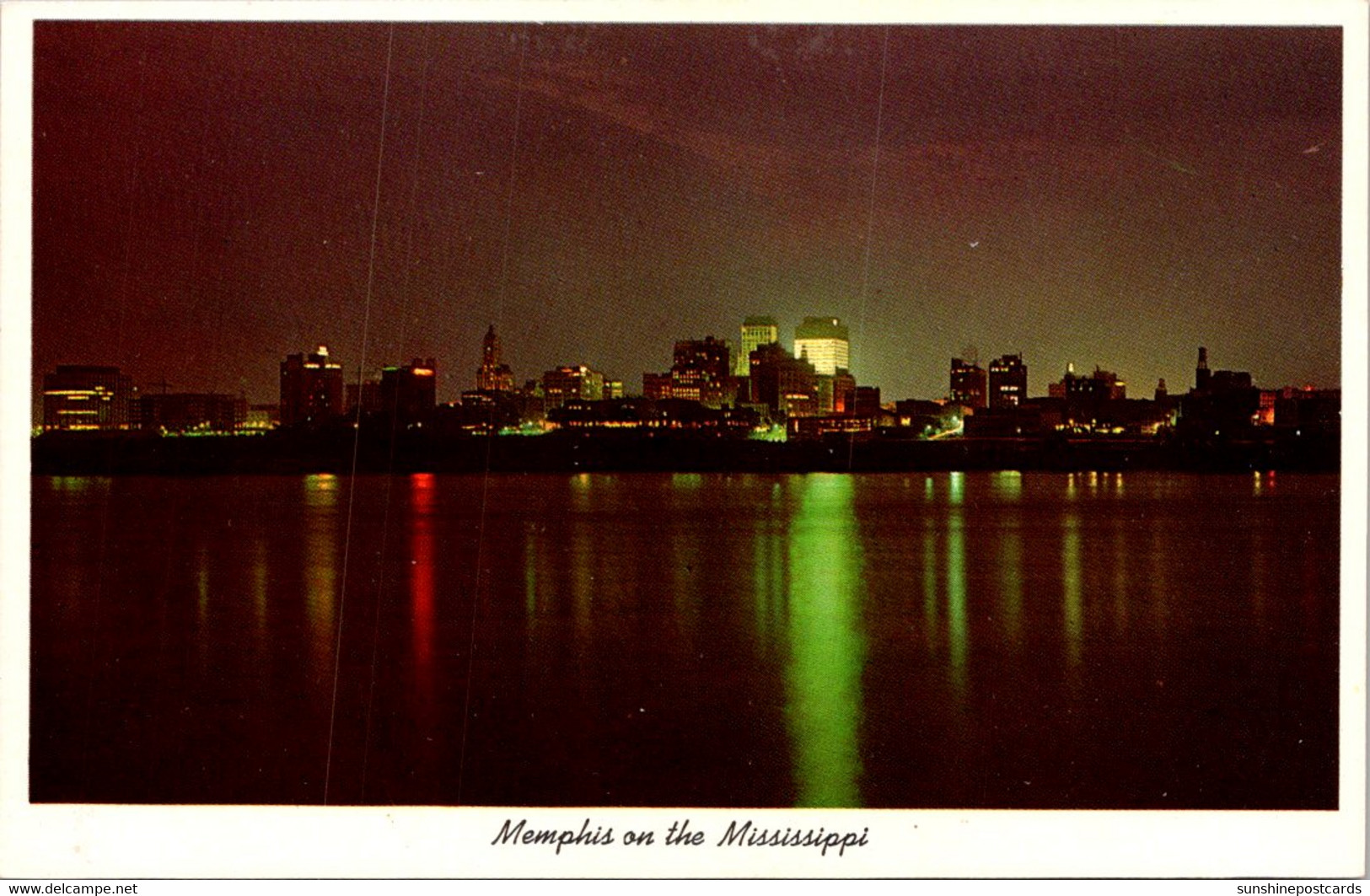 Tennessee Memphis On The Mississippi City Skyline At Night - Memphis