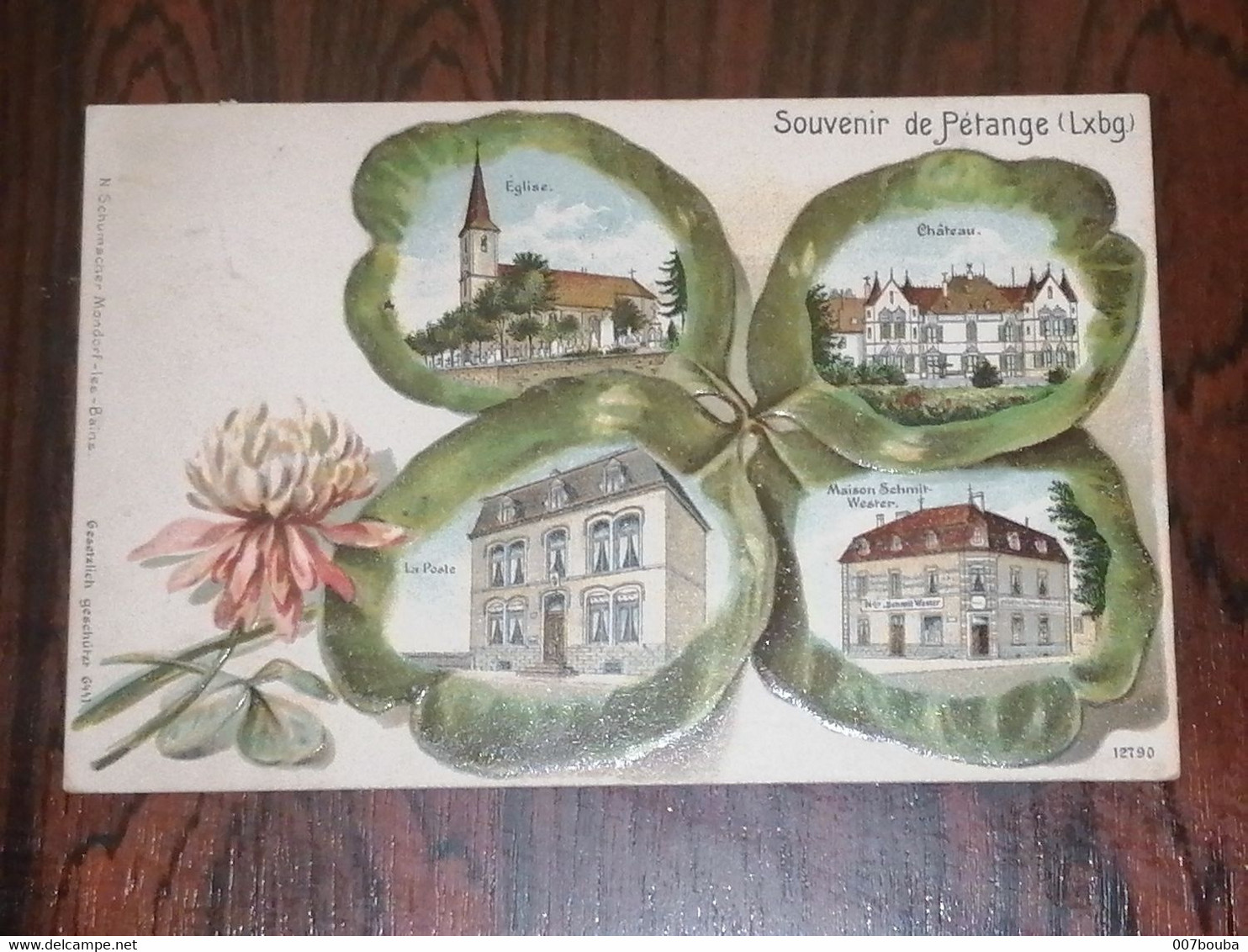 Pétange / Souvenir De Pétange (Église, Château, Poste, Maison Schmit-Wester) / Voyagée - Pétange