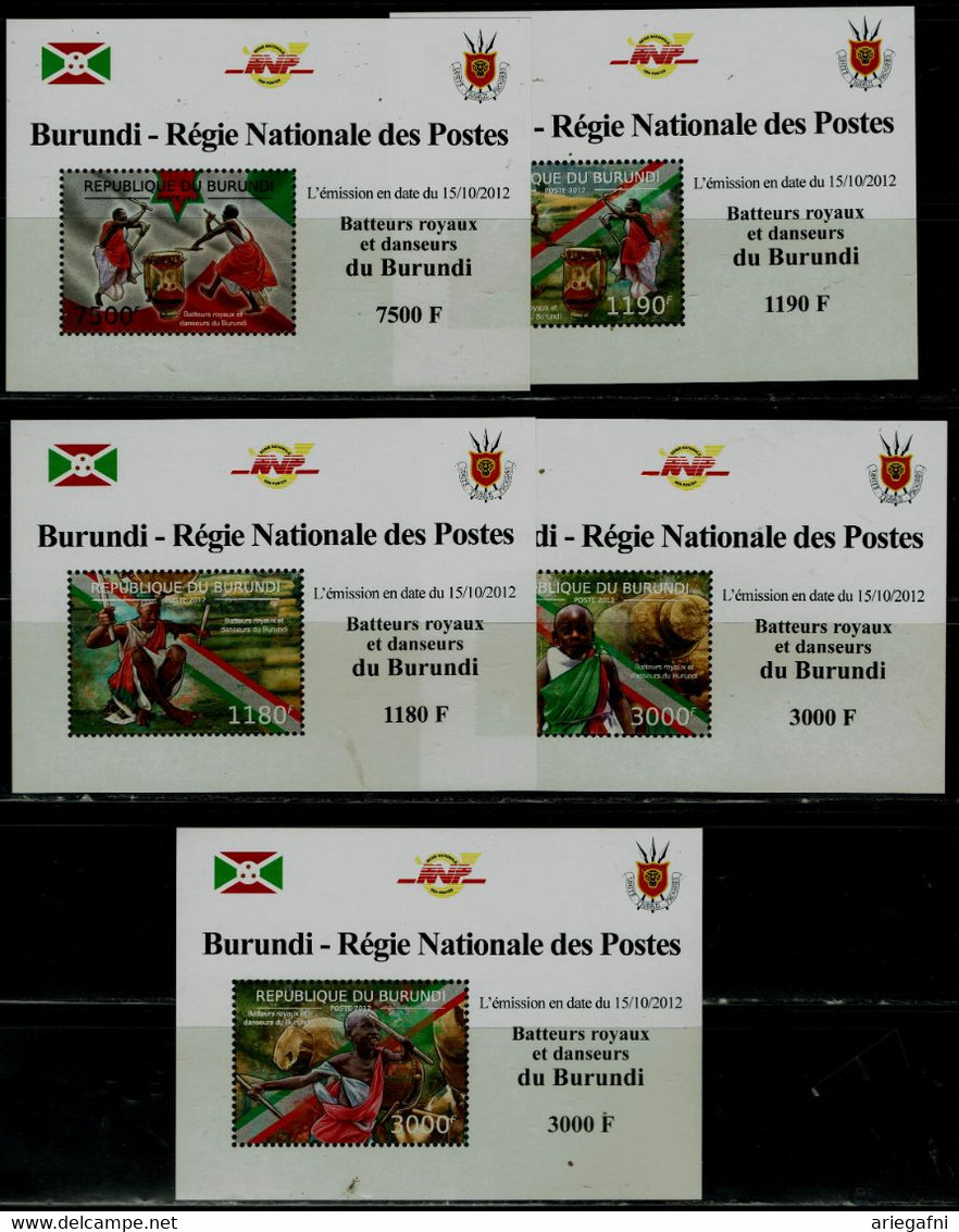 BURUNDI 2012  NATIONALES FLAG SET OF 5 BLOCKS MNH VF!! - Gebraucht