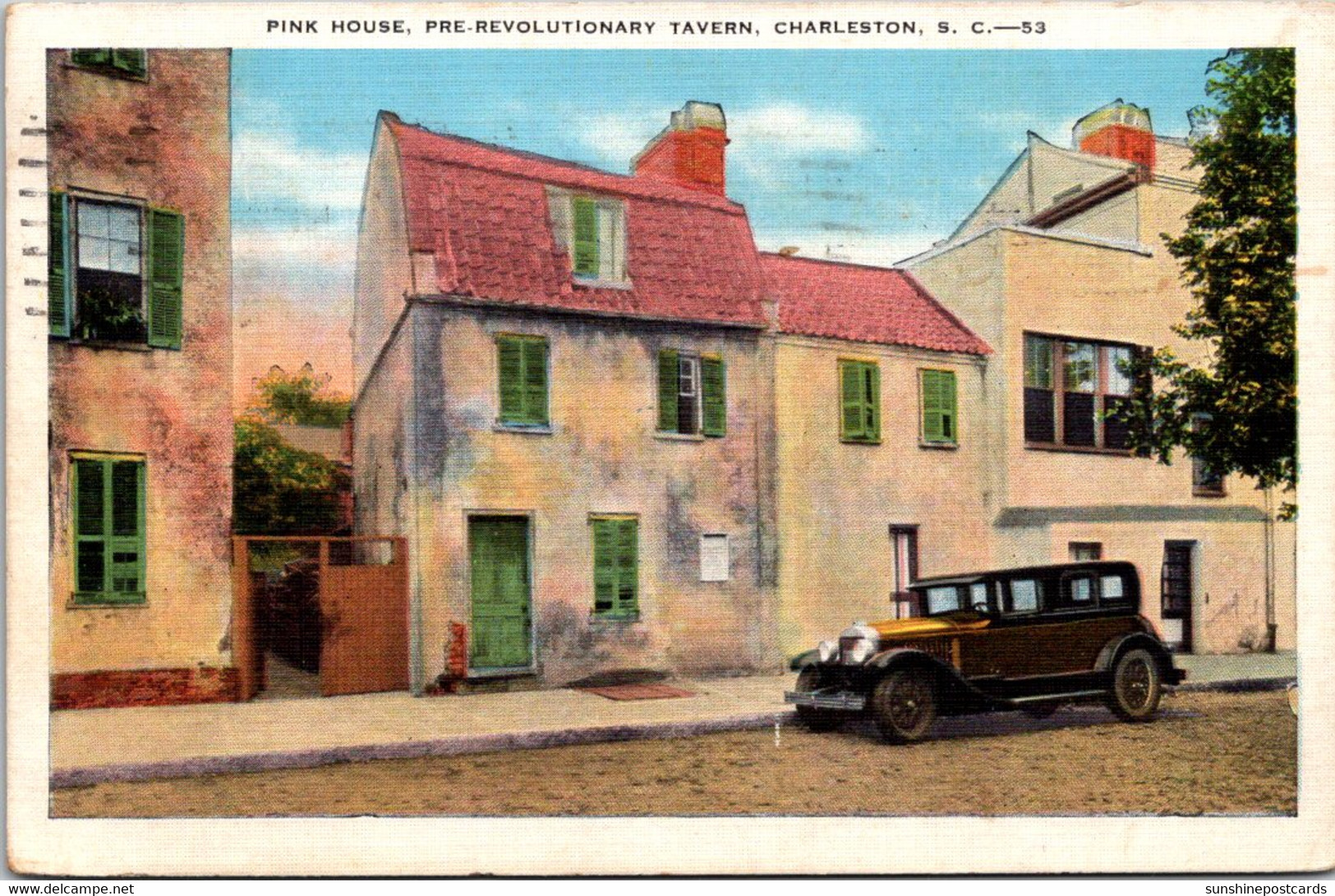 South Carolina Charleston Pink House Pre-Revolutionary Tavern 1938 - Charleston