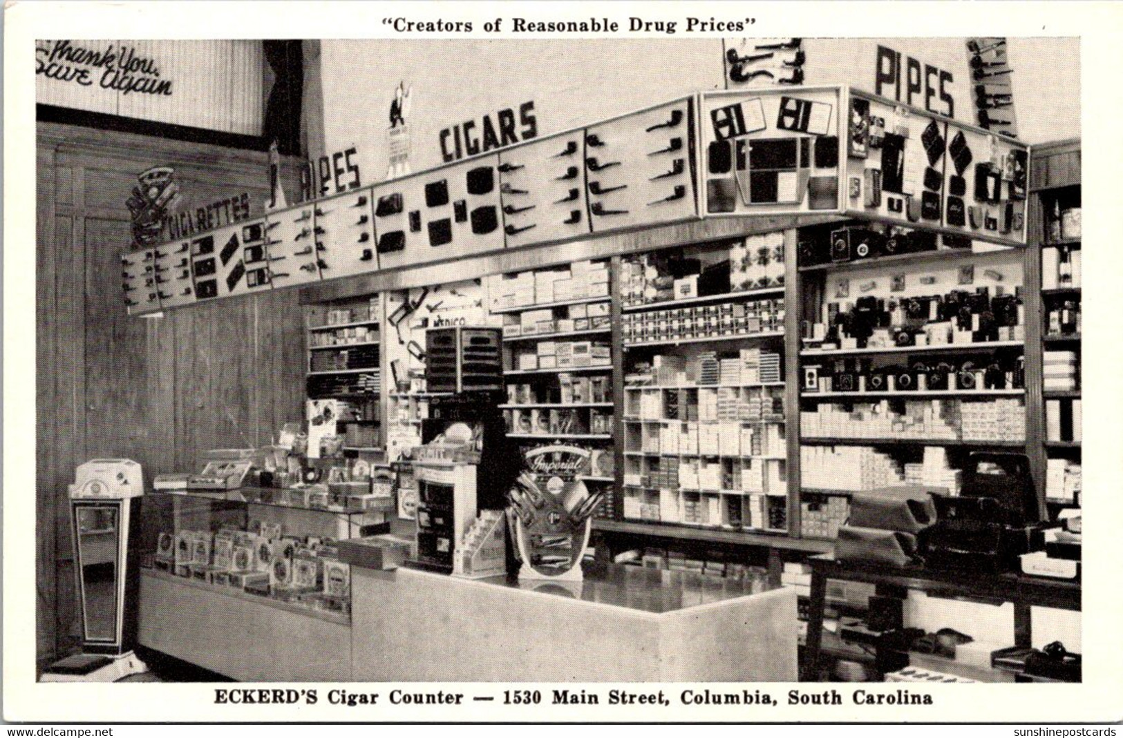 South Carolina Columbia Eckerd's Drug Store Cigar Counter - Columbia