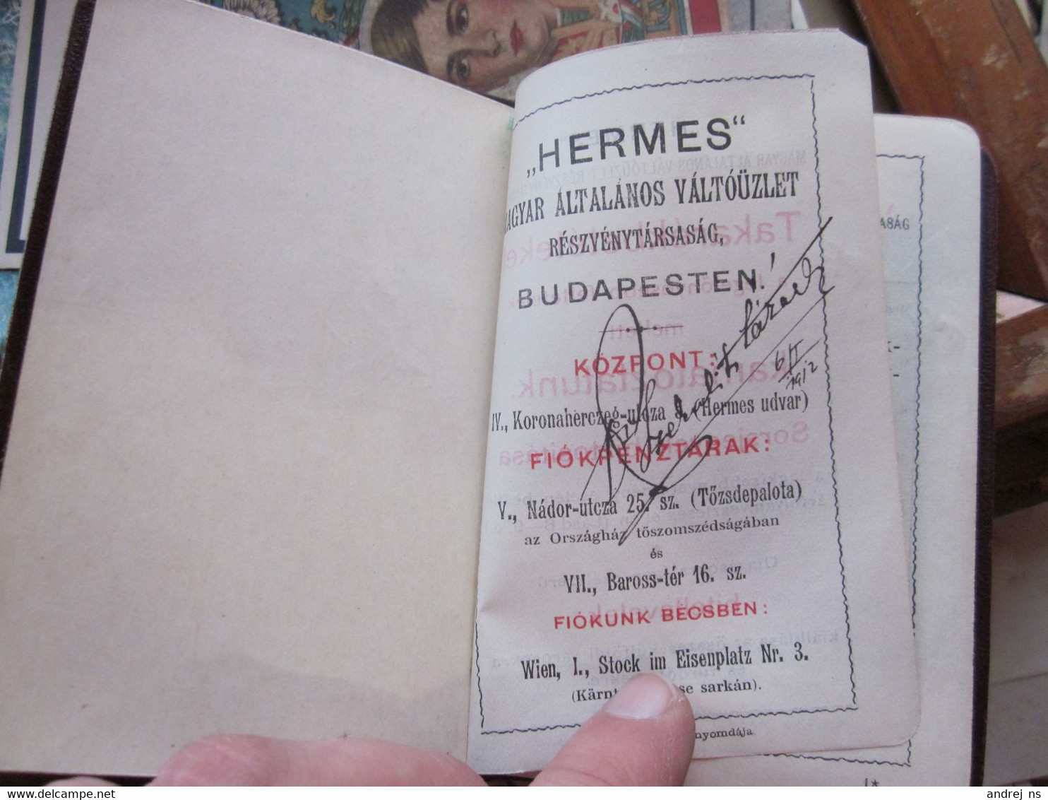 Hermes Magyar Altalanos Valtouzlet R T Budapest Parlamentaris Naptar 1912 Signatures - Petit Format : 1901-20