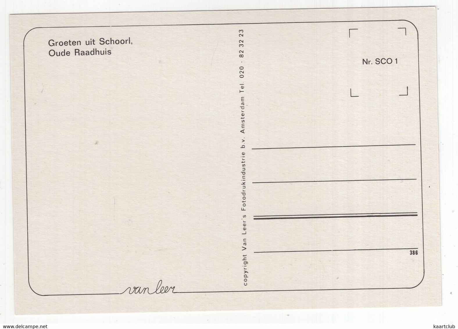 Schoorl - Oude Raadhuis - (Noord-Holland, Nederland) - Nr. SCO 1 - Schoorl