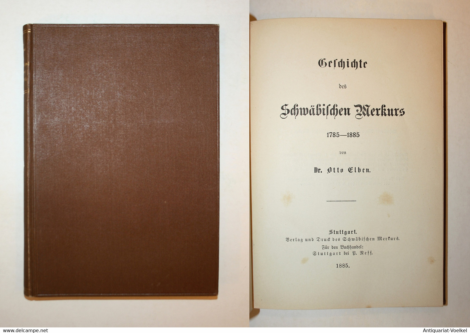 Geschichte Des Schwäbischen Merkurs 1785-1885. - Mappemondes