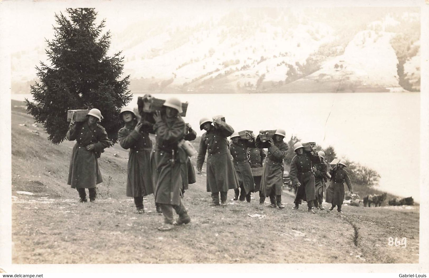Carte-Photo - Guerre 1939-45 Transport De Matériel En Montagne Armée Suisse Schweizer Armee Militaria - Port