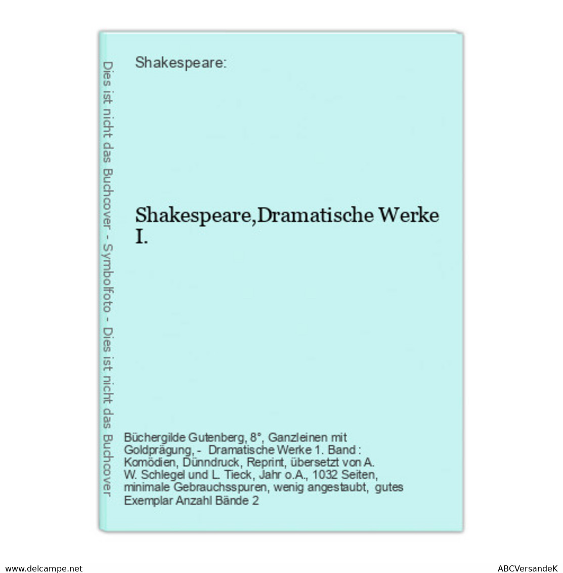 Shakespeare,Dramatische Werke I. - Autores Alemanes