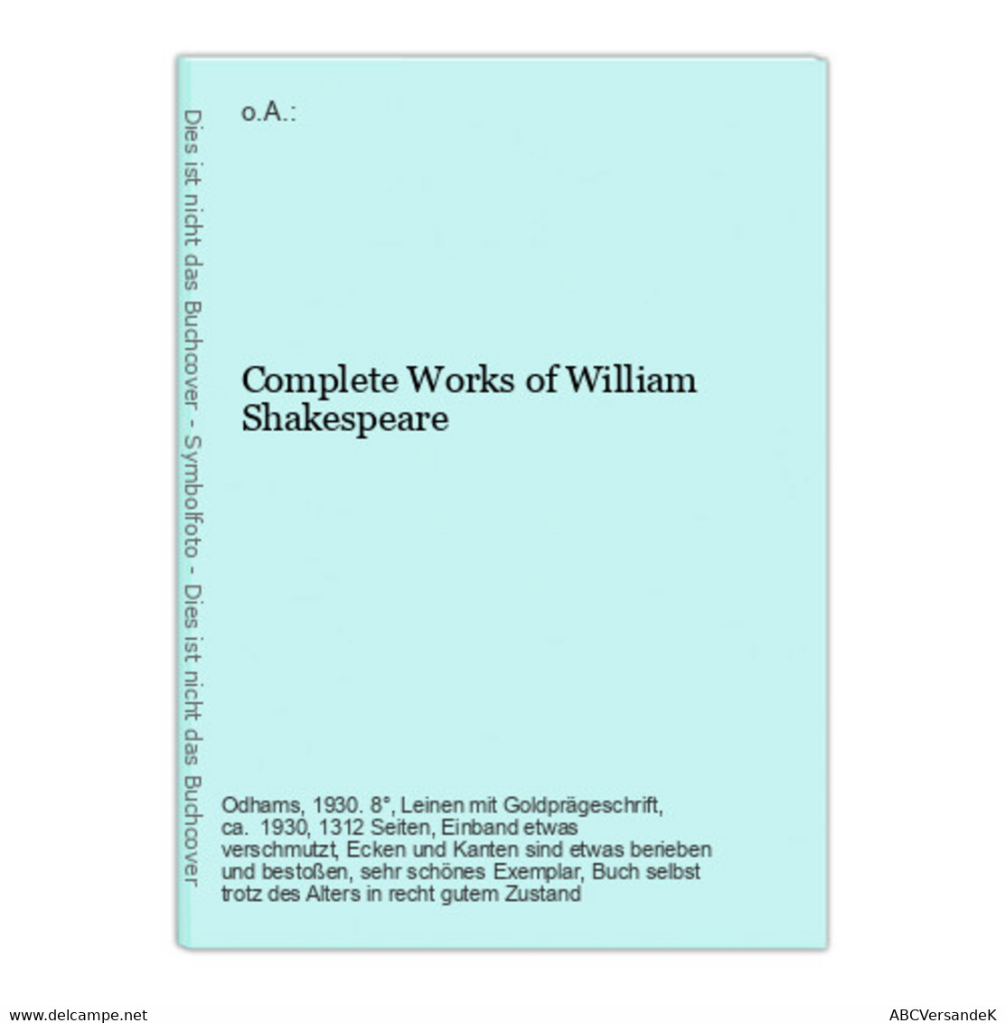 Complete Works Of William Shakespeare - Auteurs All.