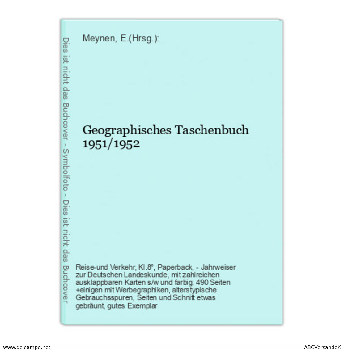 Geographisches Taschenbuch 1951/1952 - Alemania Todos