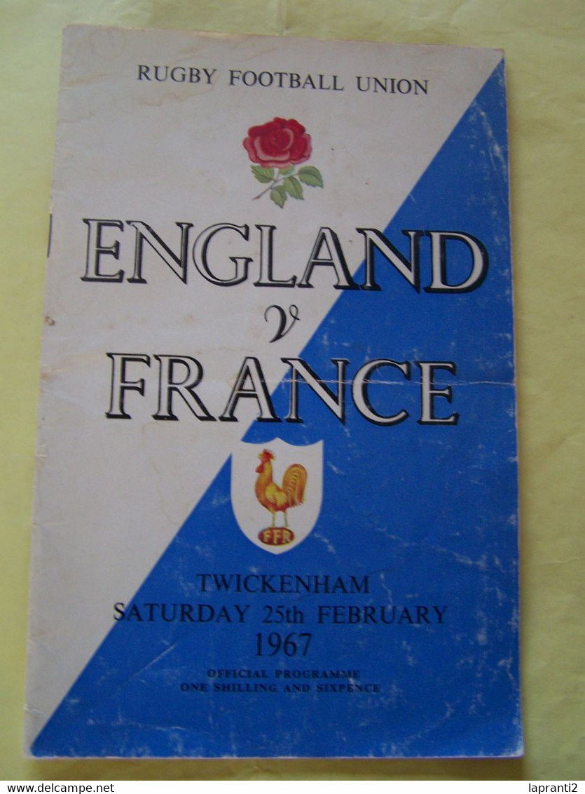 LE SPORT. LE RUGBY. ENGLAND/FRANCE. TWICKENHAM. 25 FEVRIER 1967 - 1950-Aujourd'hui