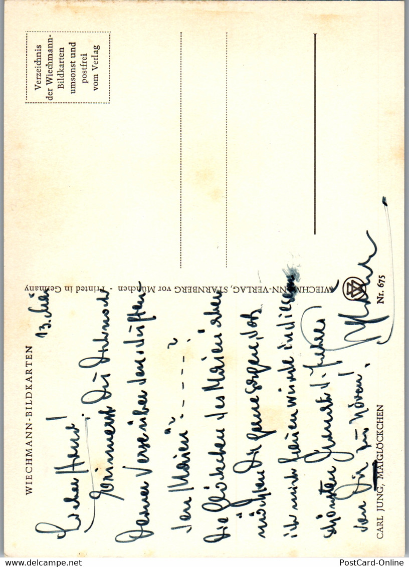 23426 - Künstlerkarte - Carl Jung , Maiglöckchen , Wiechmann Bildkarte - - Jung