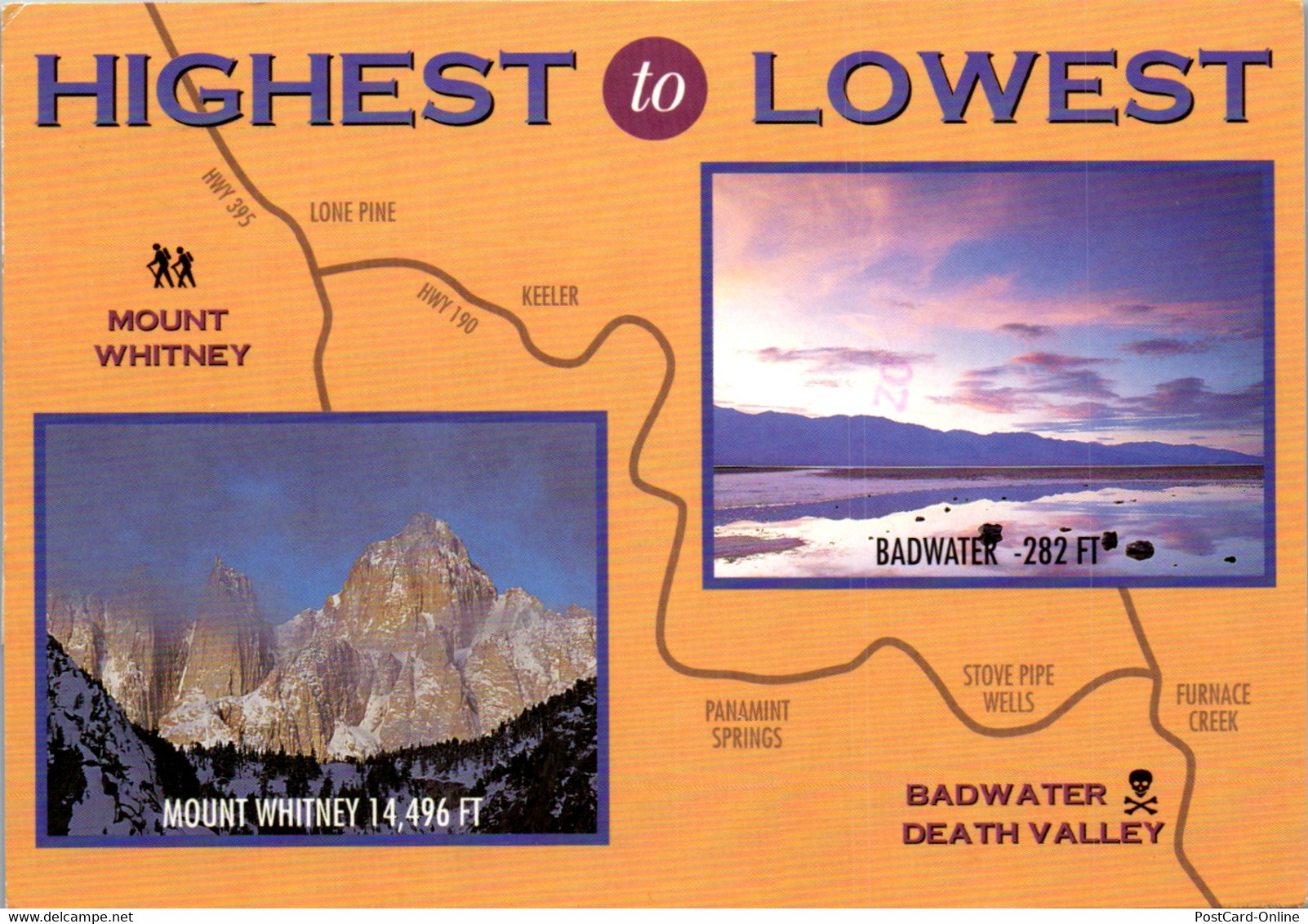 23747 - USA - Death Valley , Badwater , Mount Whitney - Gelaufen 1997 - Death Valley