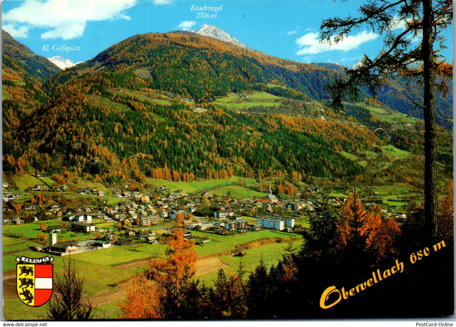 23795 - Kärnten - Obervellach , Kleine Gößspitze , Krachriegel  - Gelaufen 1985 - Obervellach