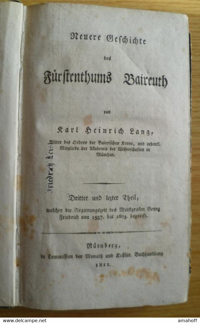 Neuere Geschichte D. Fürstenthums Baireuth. - 4. Neuzeit (1789-1914)