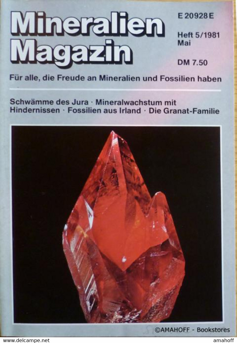 Mineralien Magazin. Heft 5. Jahrgang 1981 - Sonstige & Ohne Zuordnung