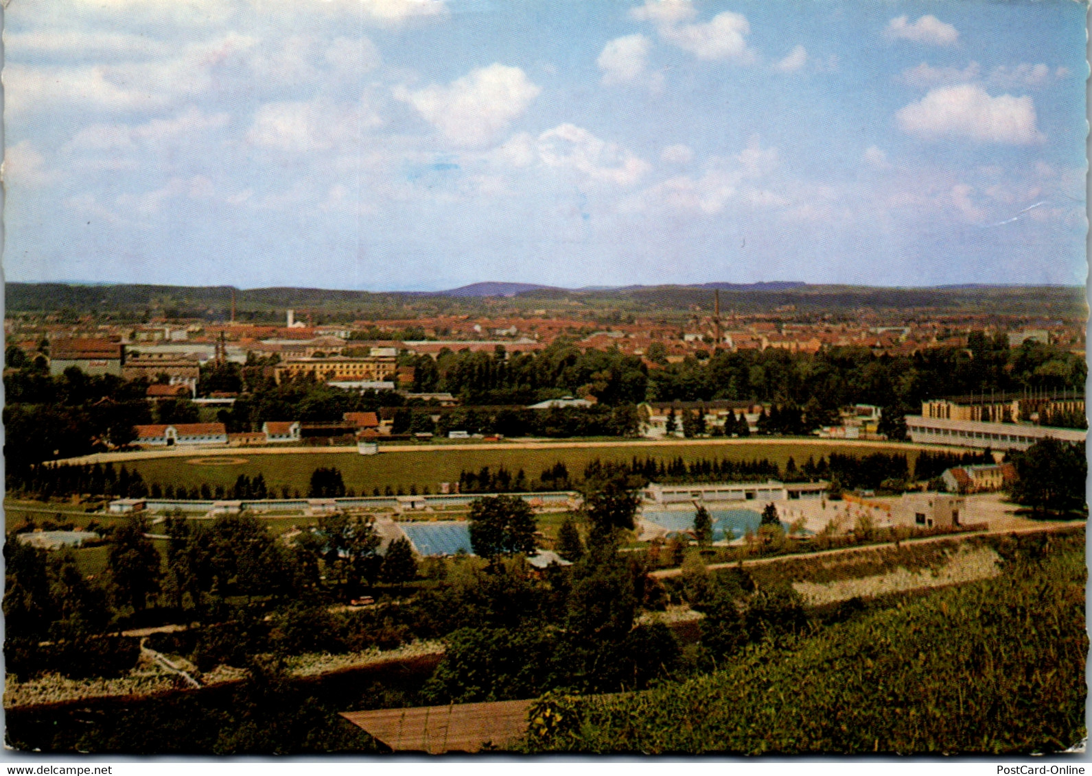 23922 - Oberösterreich - Wels , Übersicht Mit Schwimmbad - Gelaufen 1971 - Wels