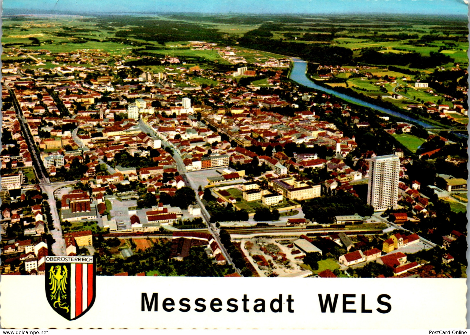 23946 - Oberösterreich - Wels , Panorama - Gelaufen 1969 - Wels