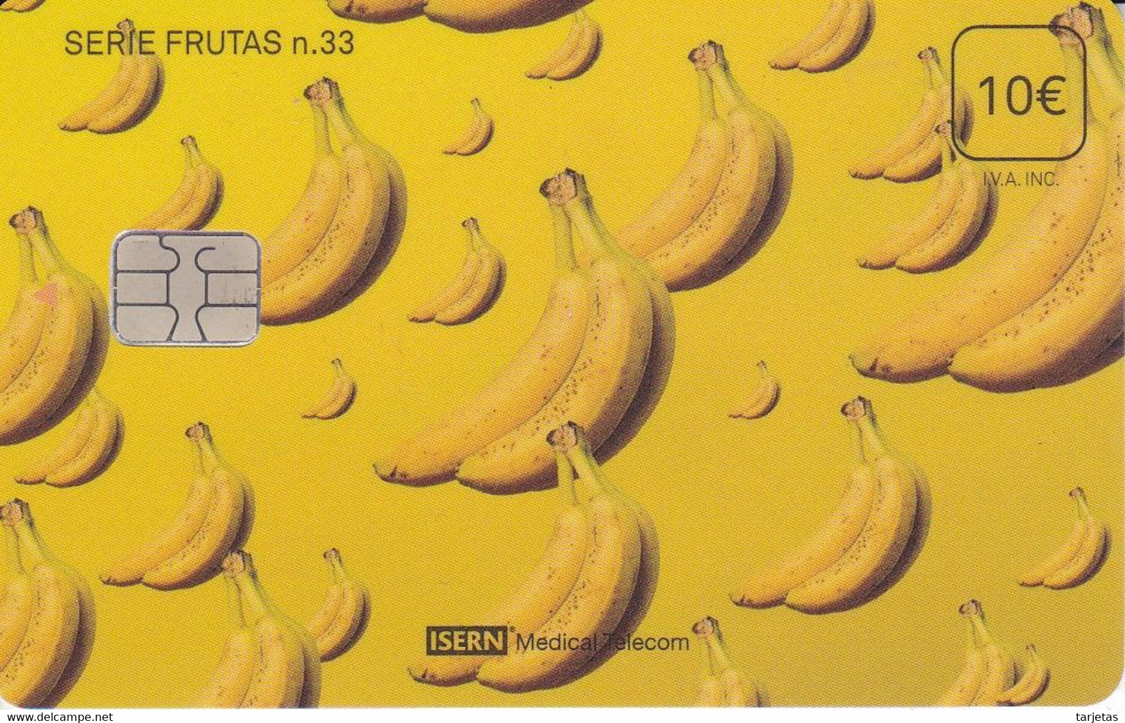 ISN-336 TARJETA DE ESPAÑA DE ISERN DE LA SERIE FRUTAS Nº33 (PLATANO) - Alimentación