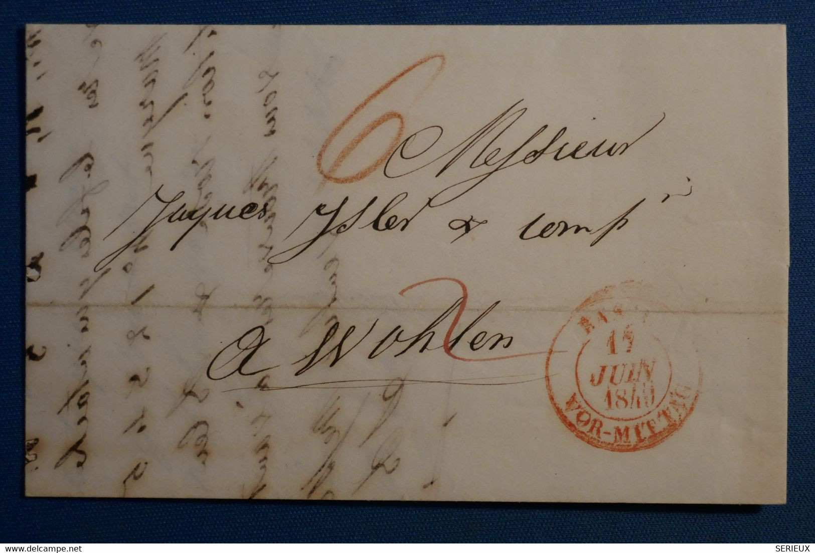 AL7 SUISSE  BELLE LETTRE 17 06 1849 BALE POUR WOHLEN  ++ TAXE ET  CACHET  ROUGE++  AFFRANCHISSEMENT PLAISANT - ...-1845 Préphilatélie