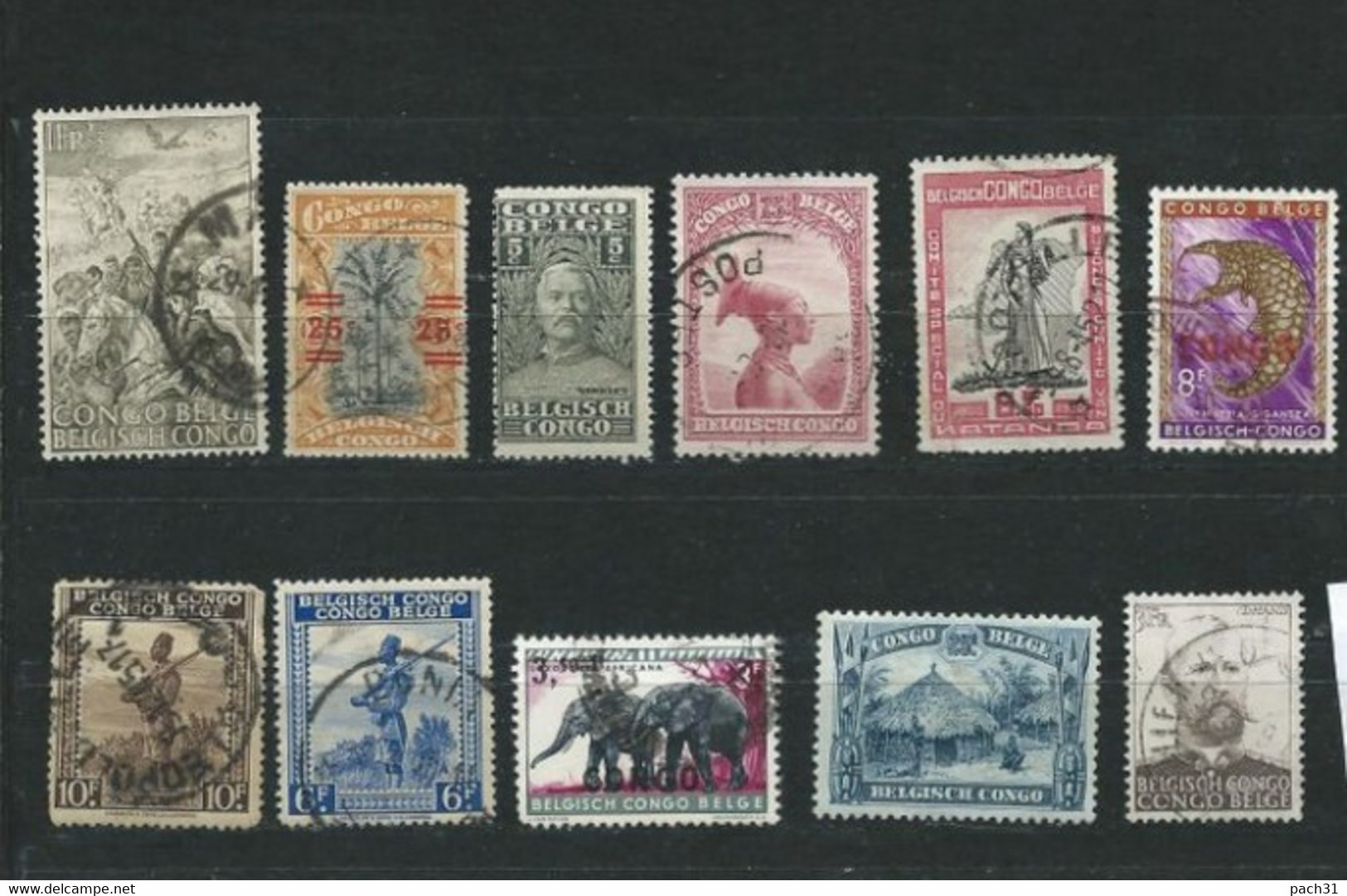 Congo Belge Lot De Timbres Différents - Verzamelingen