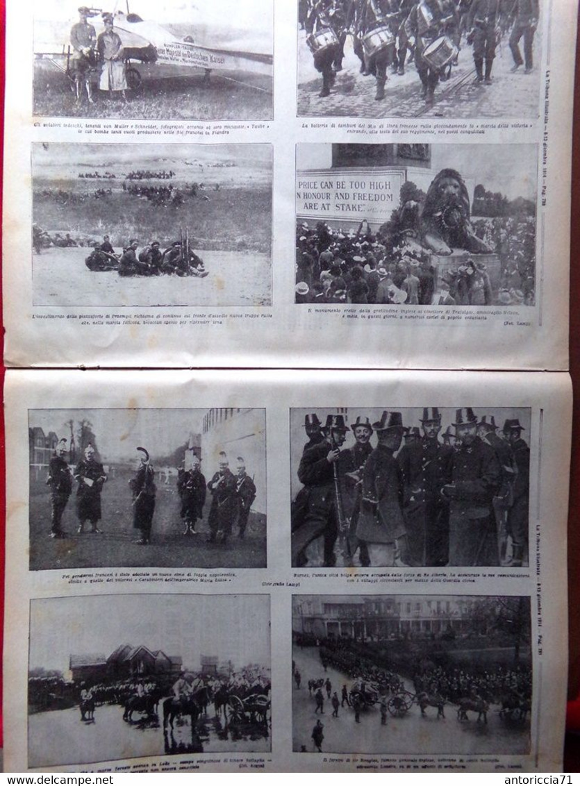 La Tribuna Illustrata 6 Dicembre 1914 WW1 Dixmude Casino Sanremo Maginot Douglas - Weltkrieg 1914-18