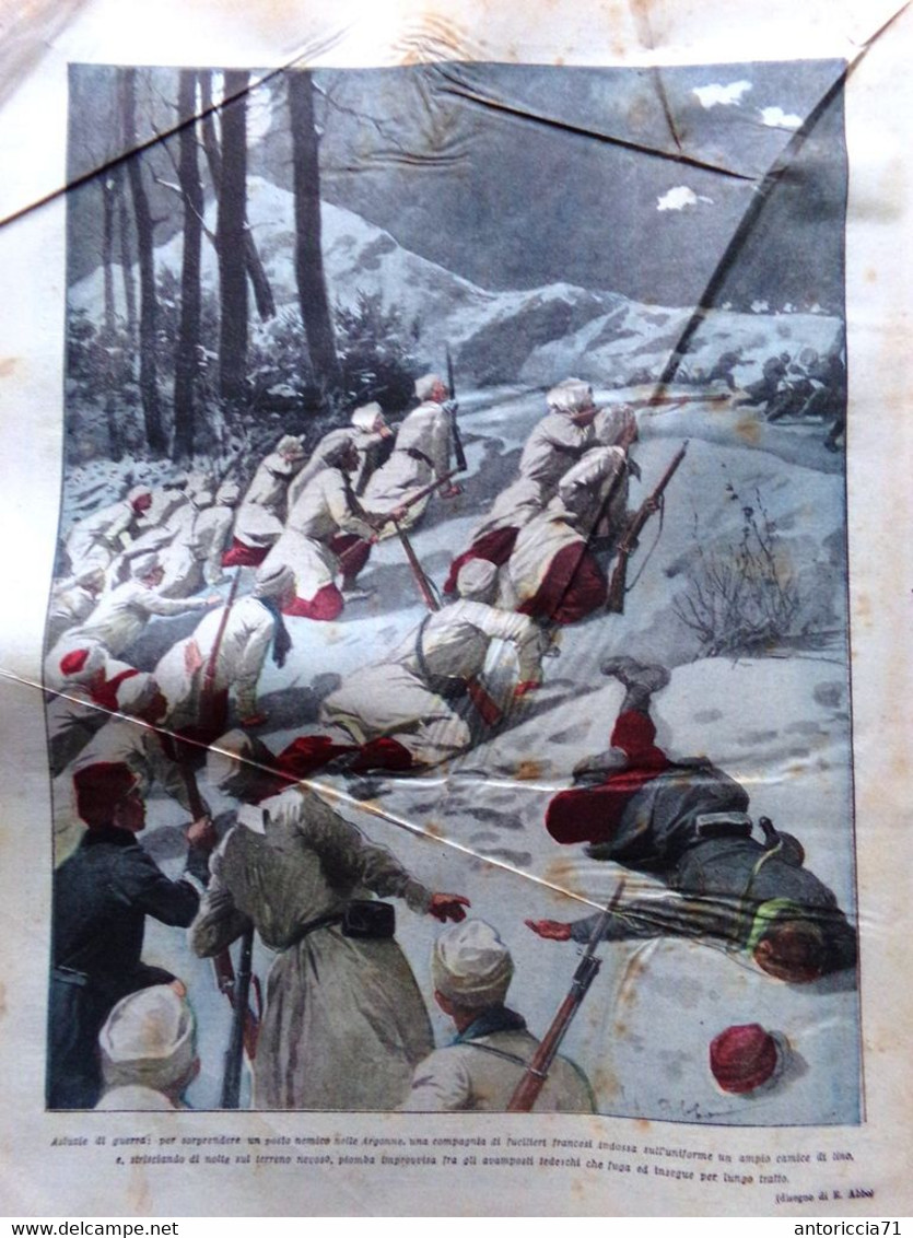 La Tribuna Illustrata 27 Dicembre 1914 WW1 Natale Nel Quarnaro Natività Falkland - Guerre 1914-18