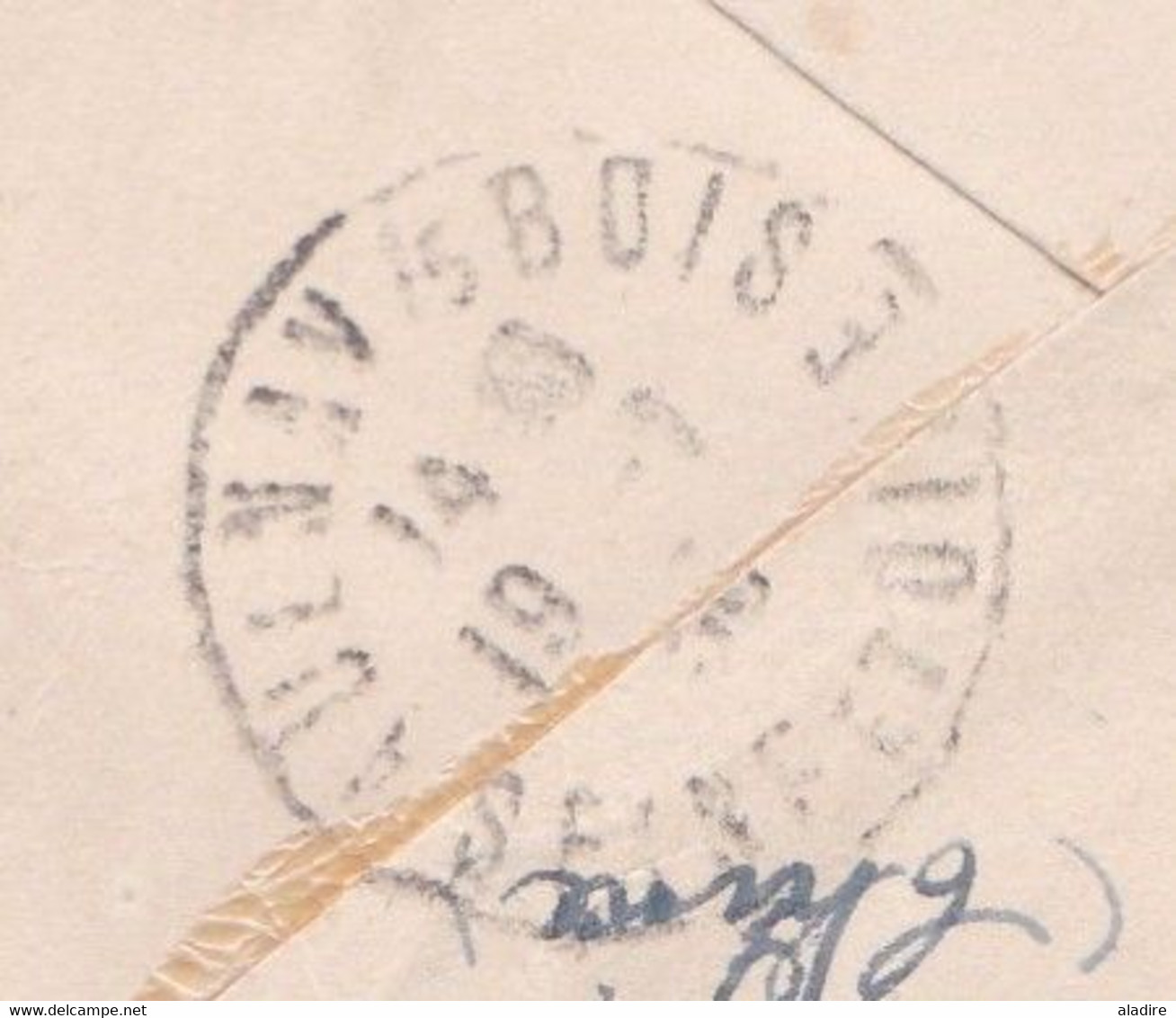 1906 ? - Enveloppe En FM De Shanghai (EM Du Détachement Français En Chine) Vers Aulnay Sous Bois Via SIBERIA - Lettres & Documents