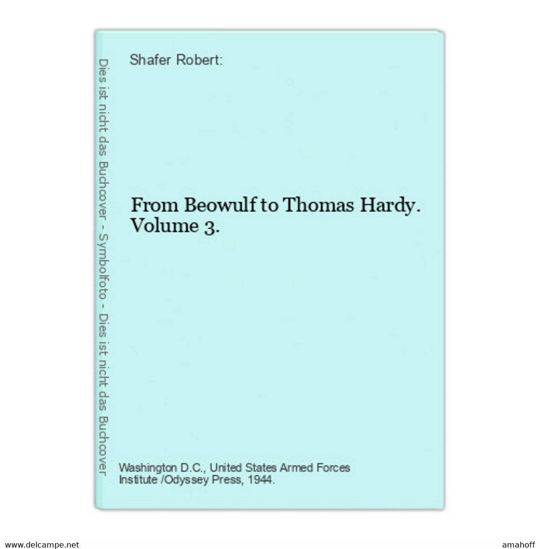 From Beowulf To Thomas Hardy. Volume 3. - 4. Neuzeit (1789-1914)