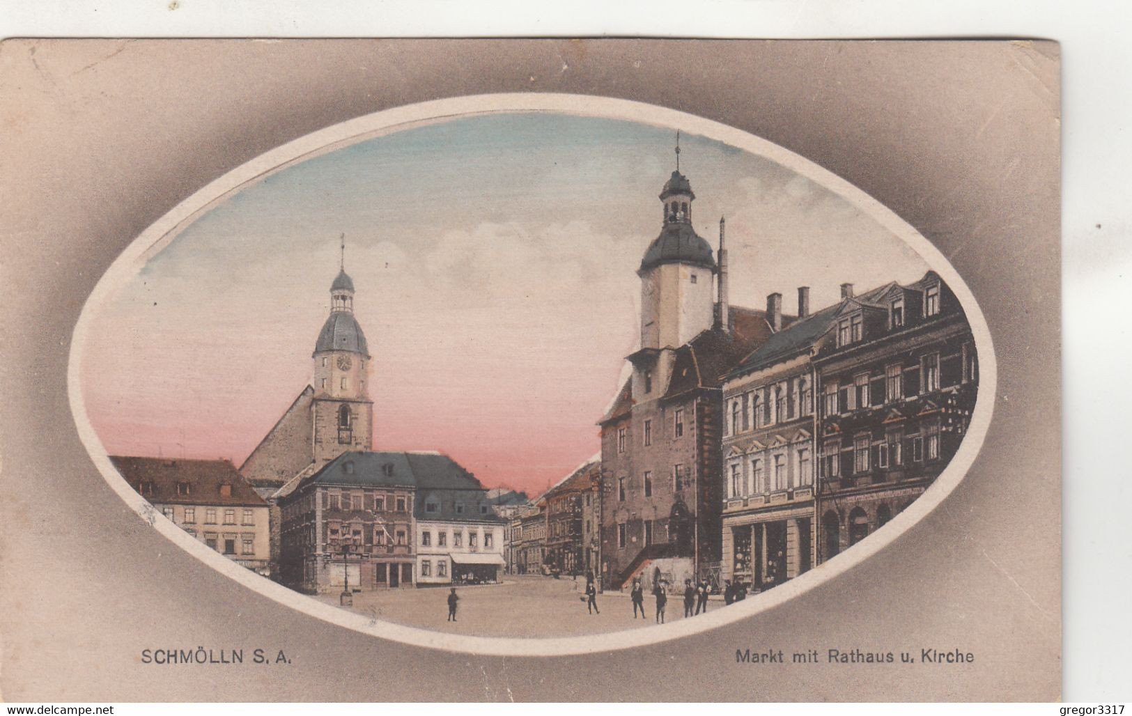 A5475) SCHMÖLLN - S.A. - Markt Mit Rathaus U. Kirche ALT 30.06.1926 GÖßNITZ Kr. Altenb. Nachgebühr Bezahlt Nr. 1 - Schmölln