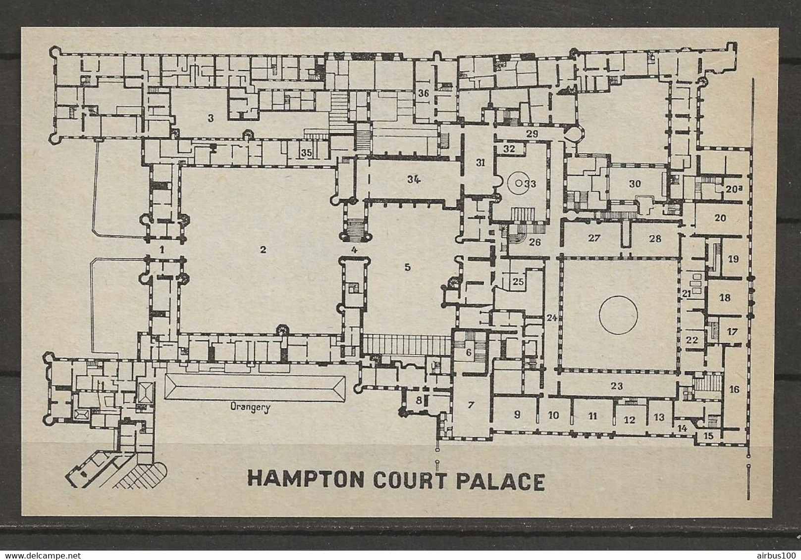 CARTE PLAN LONDRES MAP LONDON 1957 - HAMPTON COURT PALACE - Cartes Topographiques